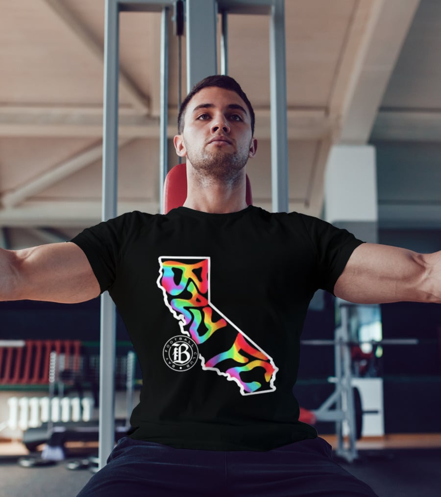 Bay FC Groovy Pride California Football Club Rainbow T-Shirt