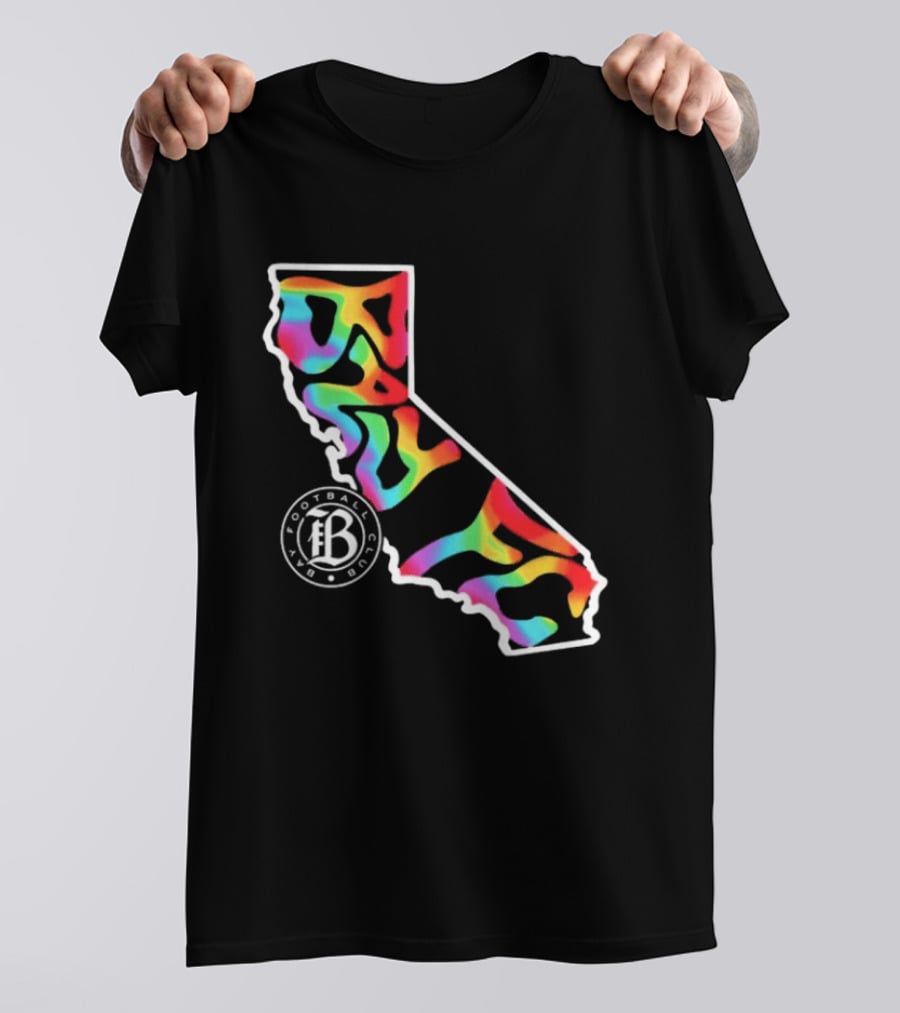 Bay FC Groovy Pride California Football Club Rainbow T-Shirt