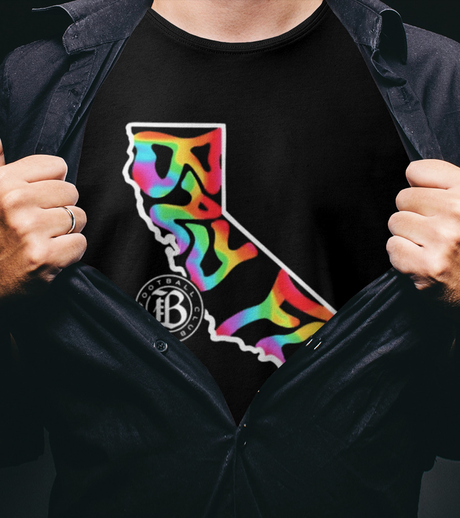 Bay FC Groovy Pride California Football Club Rainbow T-Shirt