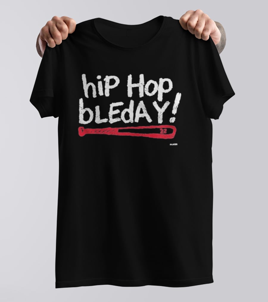Cincinnati Reds Hip Hop Bleday Red Baseball Bat T-Shirt