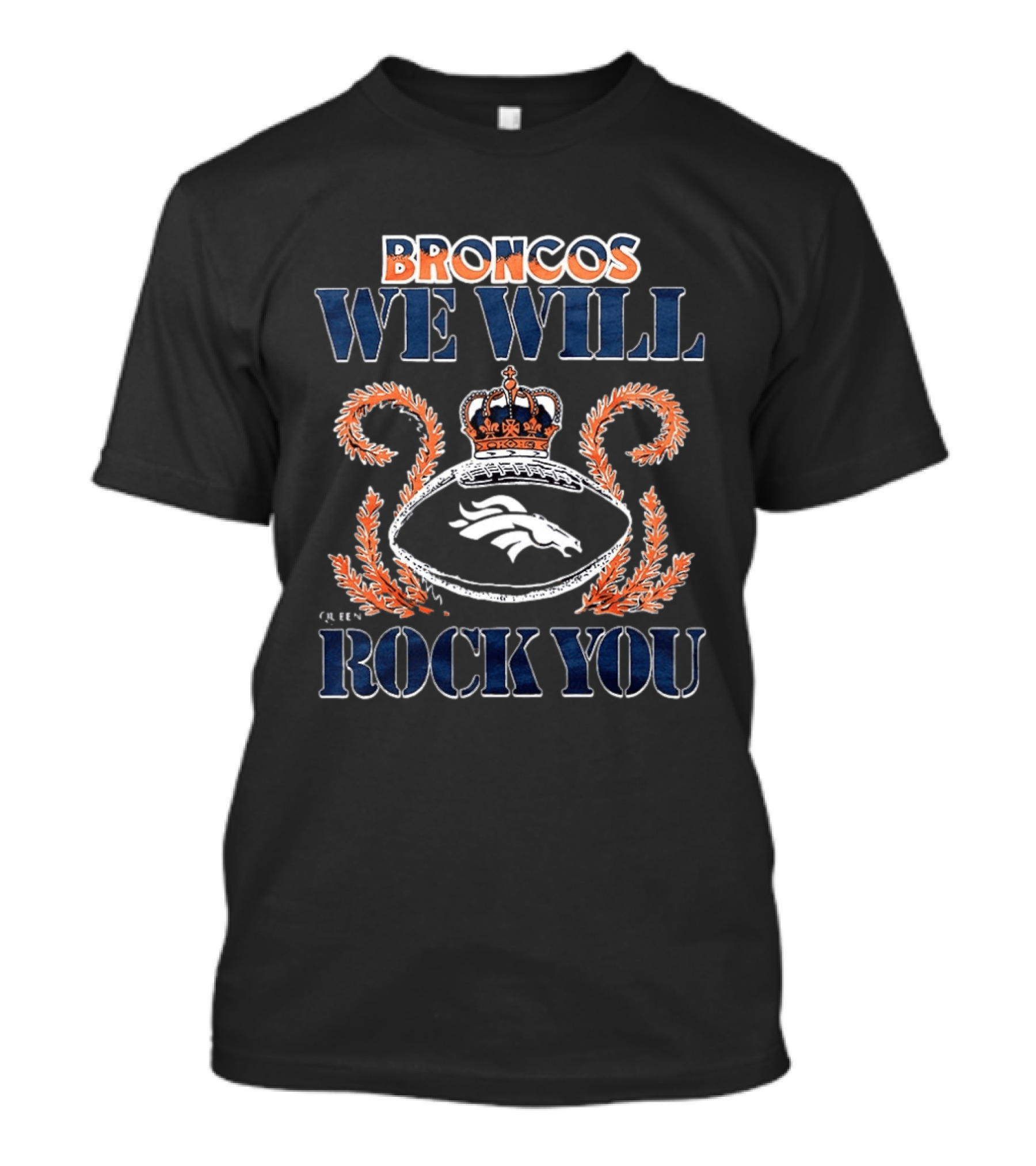Broncos We Will Rock You Crown Football 2026 T-Shirt