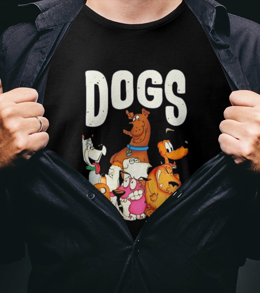 DOGS Astro Scooby Doo Jake Droopy Brian Griffin Courage Pluto Muttley T-Shirt
