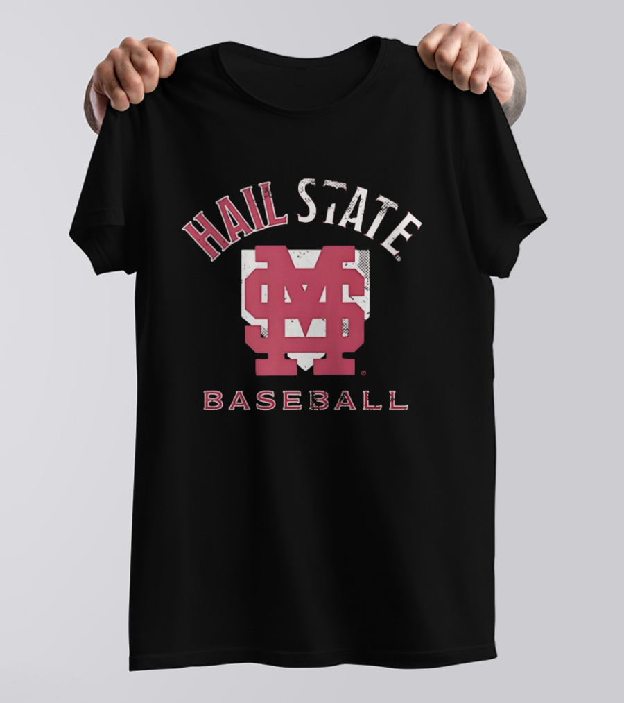 Hail State MSU Baseball Home Plate T-Shirt