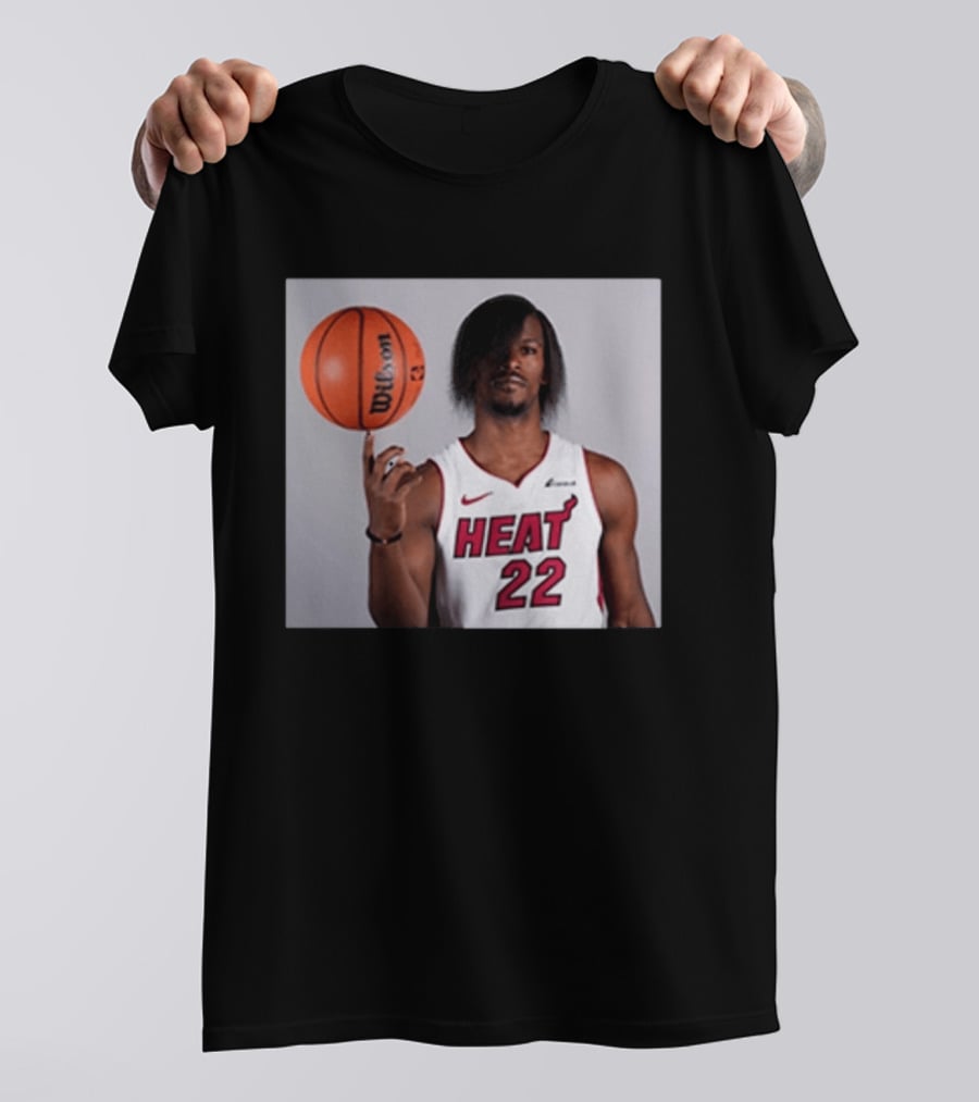 Jimmy Butler Miami Heat 22 Wilson Basketball Nike T-Shirt