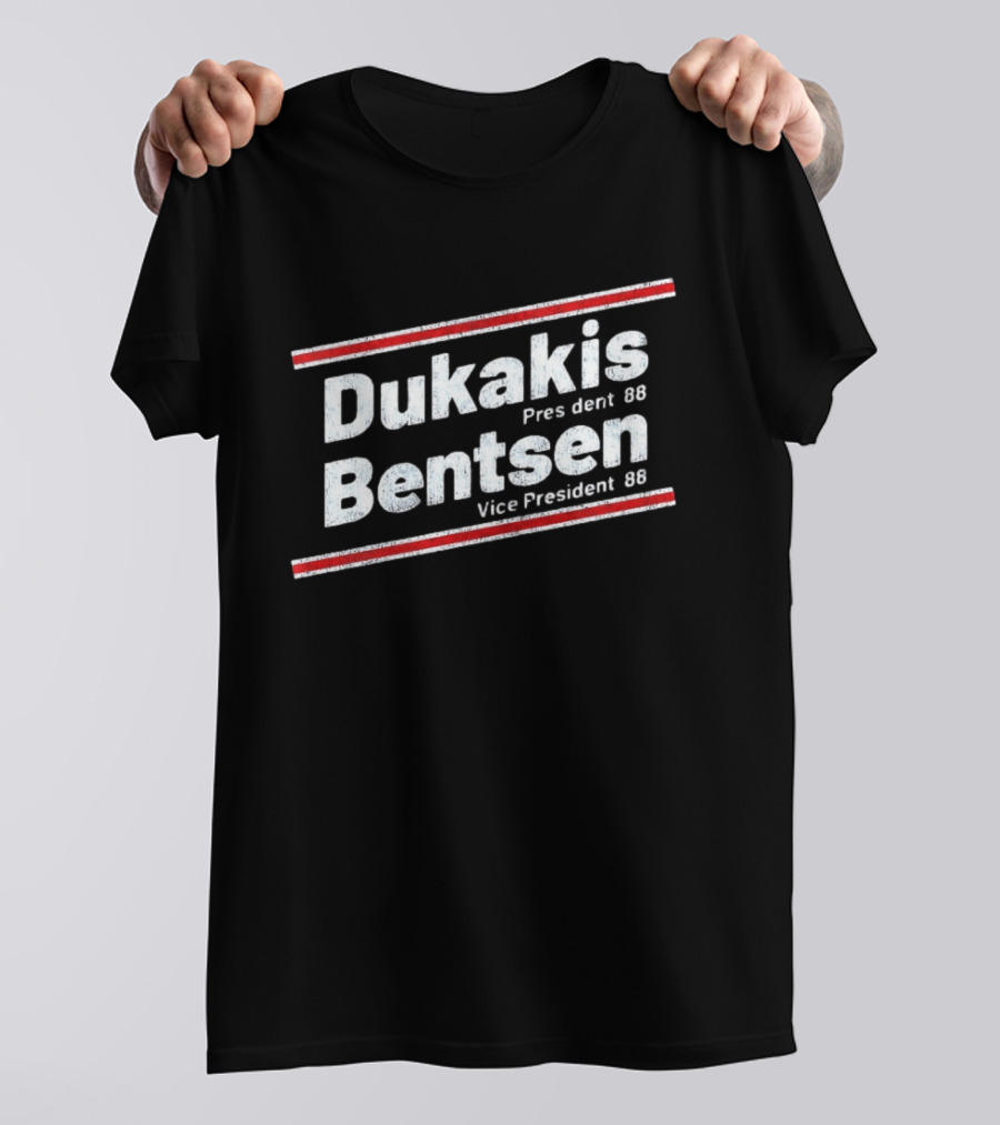 Dukakis Bentsen President 88 Vice President 88 Retro Campaign T-Shirt