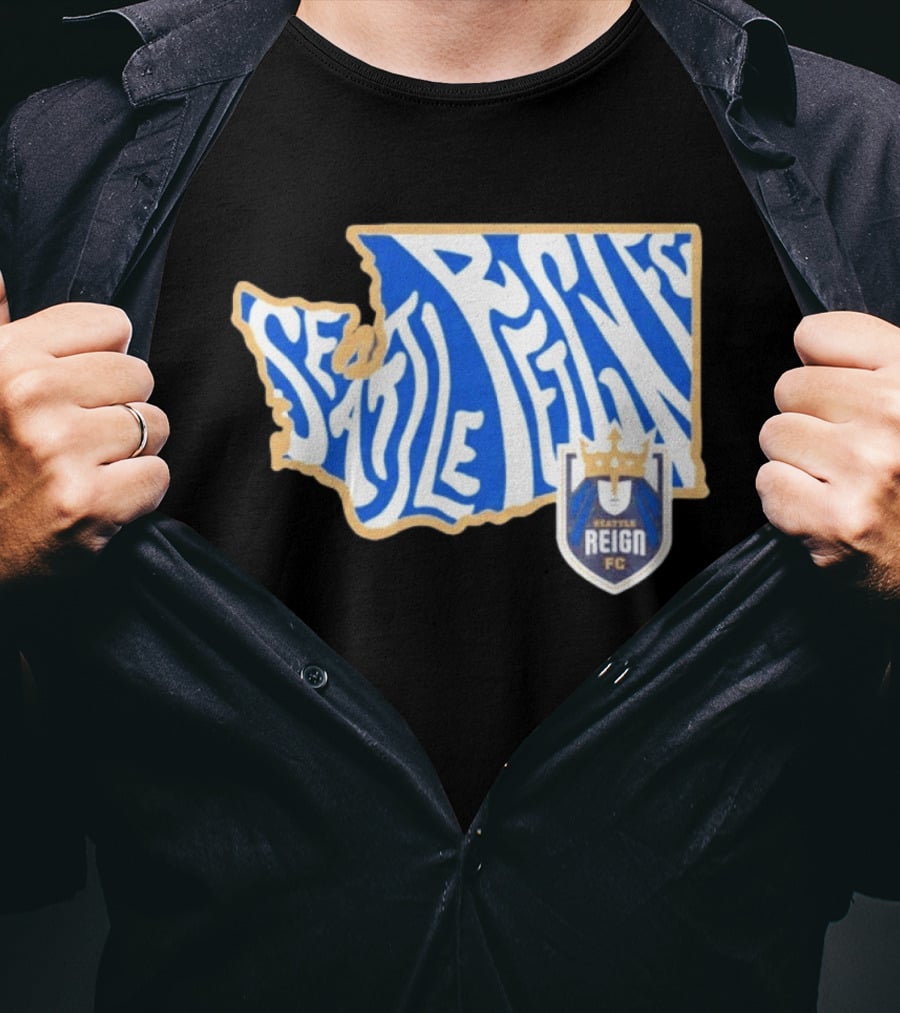 Seattle Reign FC Groovy Team State Seattle Reign FC Crest T-Shirt