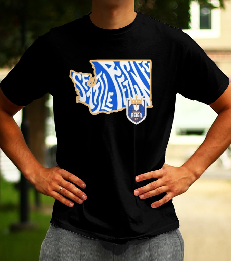 Seattle Reign FC Groovy Team State Seattle Reign FC Crest T-Shirt