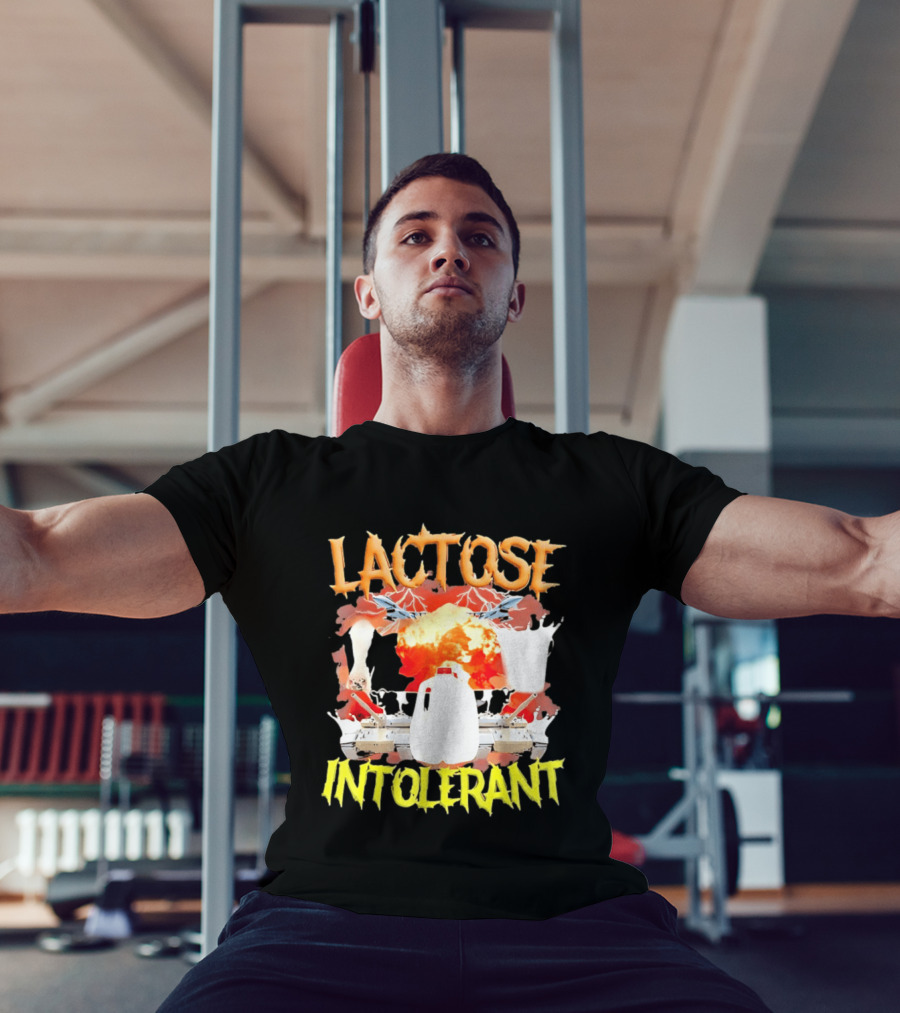 Lactose Intolerant Explosive Milk Jug Meme T-Shirt