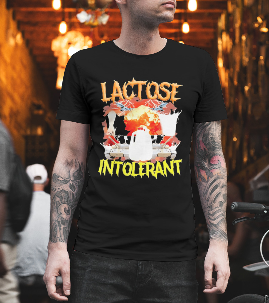 Lactose Intolerant Explosive Milk Jug Meme T-Shirt