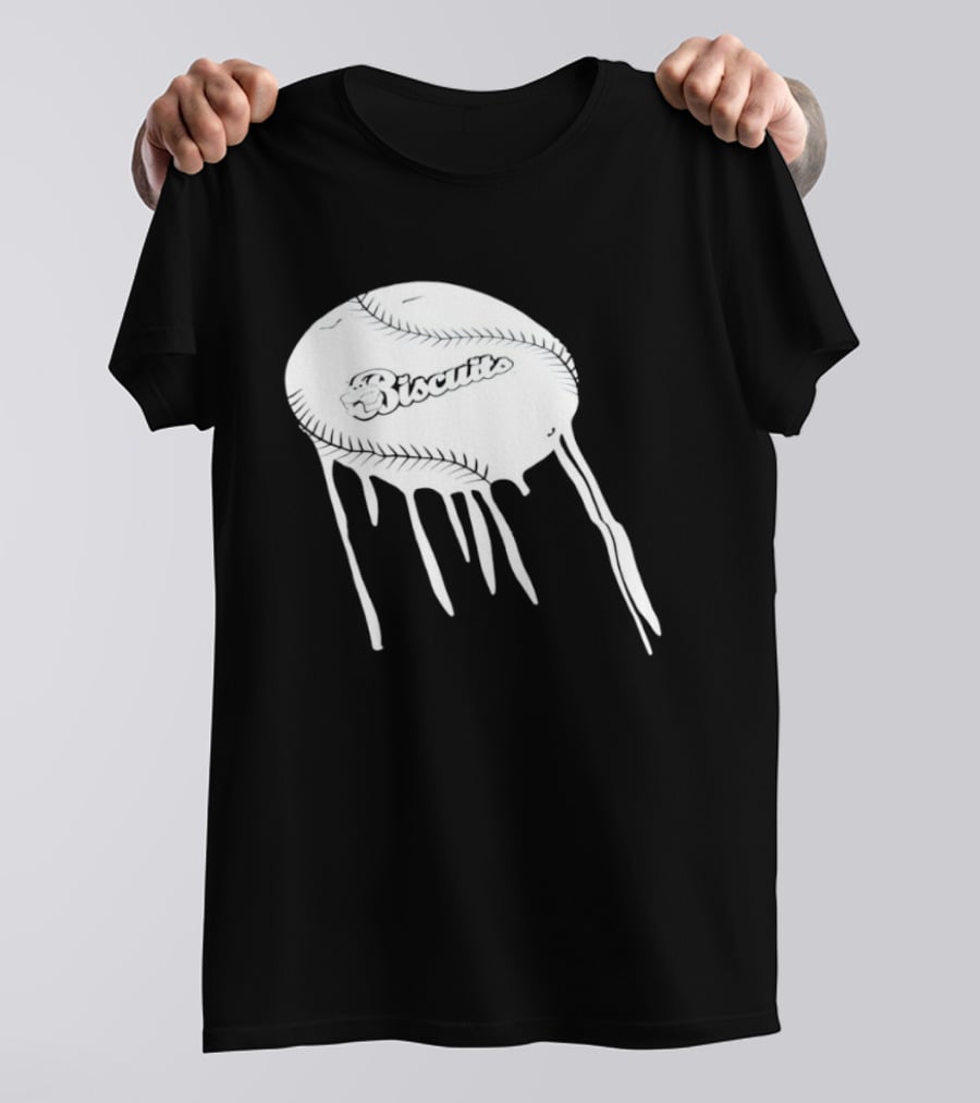 Montgomery Biscuits Baseball Dripping Melted Effect T-Shirt