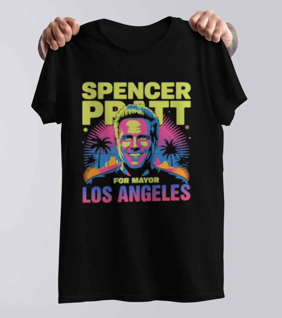 Spencer Pratt For Mayor Los Angeles Neon Pop T-Shirt