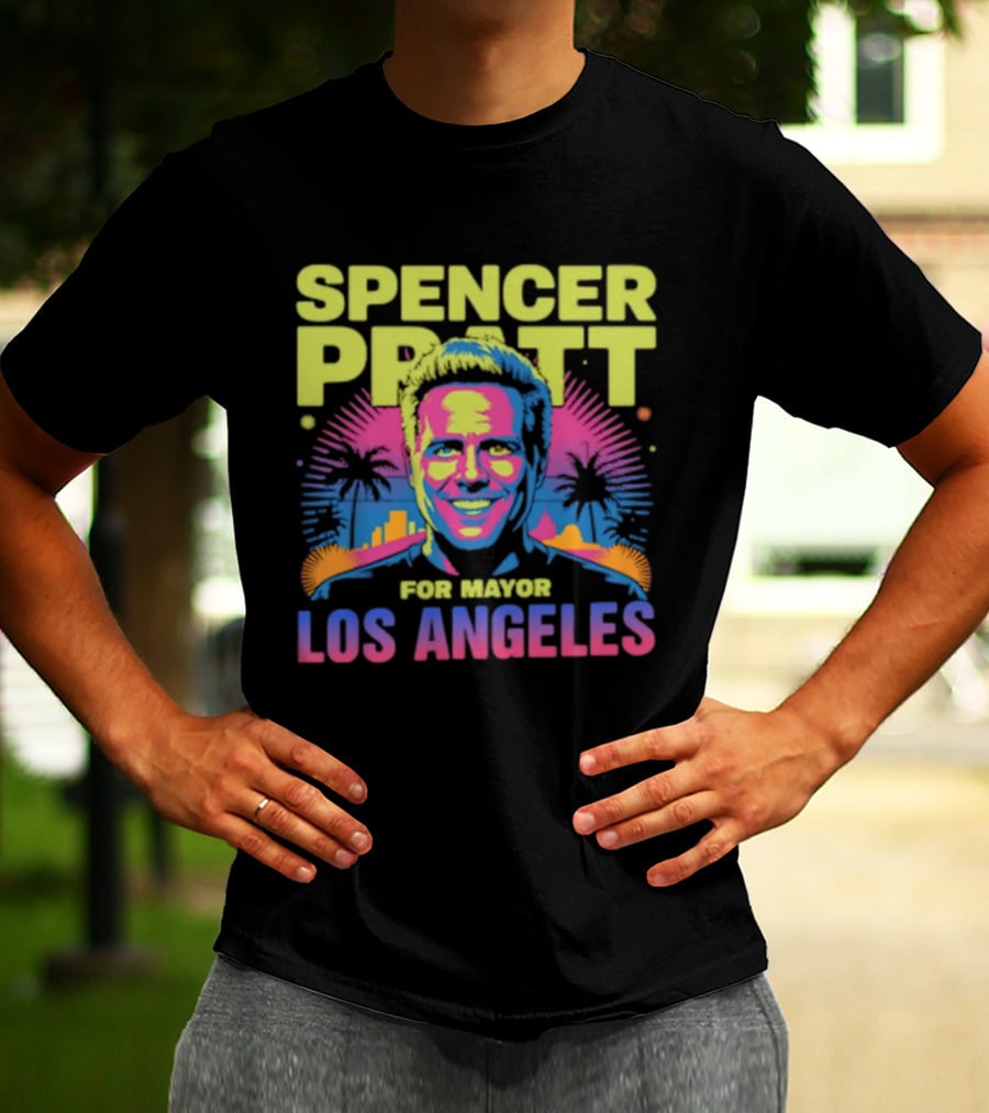 Spencer Pratt For Mayor Los Angeles Neon Pop T-Shirt