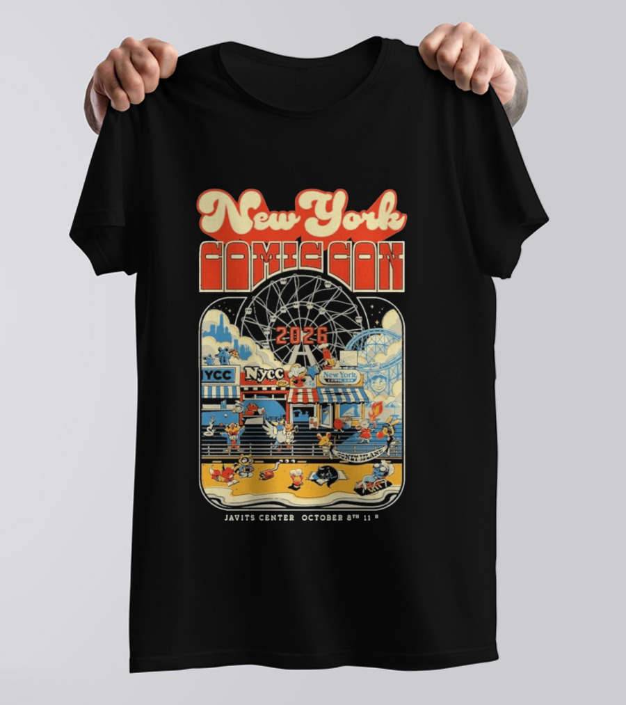 New York Comic Con 2026 Coney Island Javits Center October 8 To 11 T-Shirt