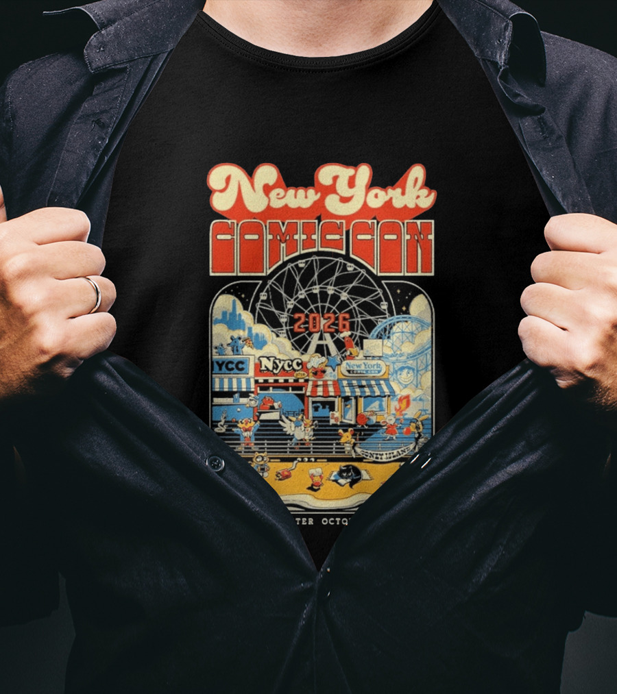 New York Comic Con 2026 Coney Island Javits Center October 8 To 11 T-Shirt