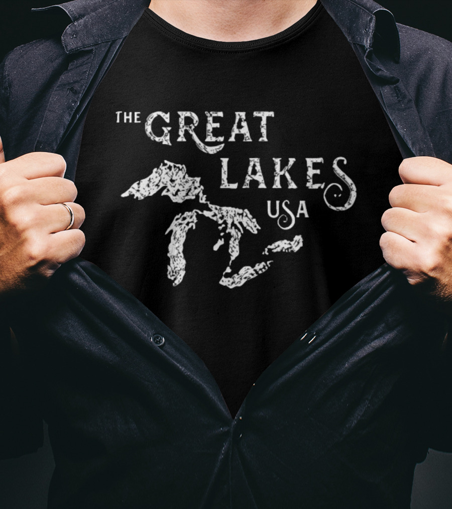 The Great Lakes USA Map T-Shirt
