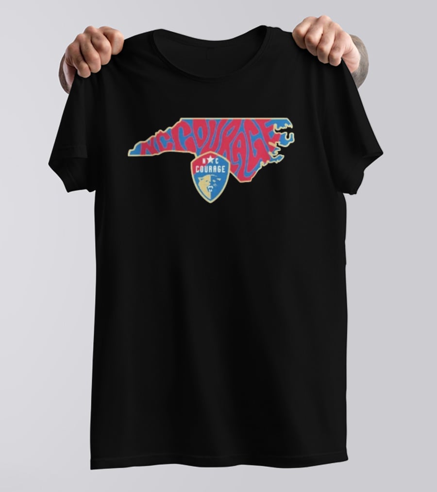 NC Courage Groovy State Map Team Spirit T-Shirt