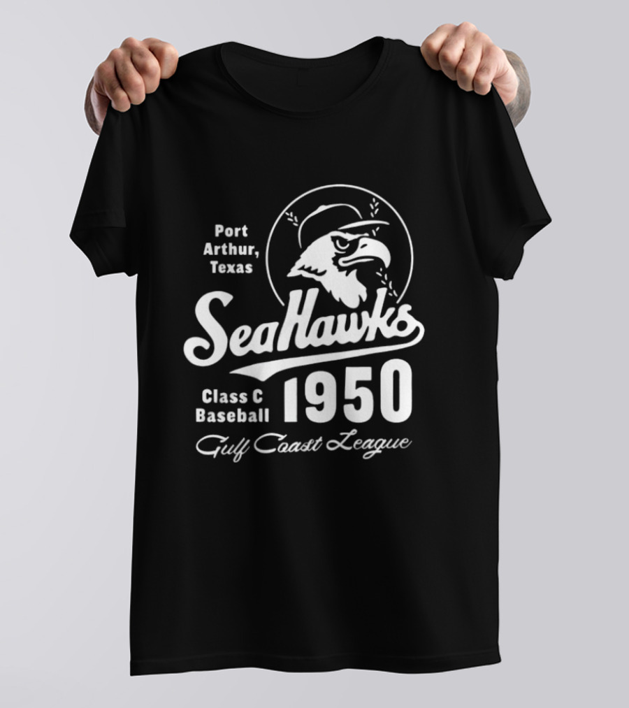 Port Arthur Texas Seahawks Class C Baseball 1950 Gulf Coast League T-Shirt