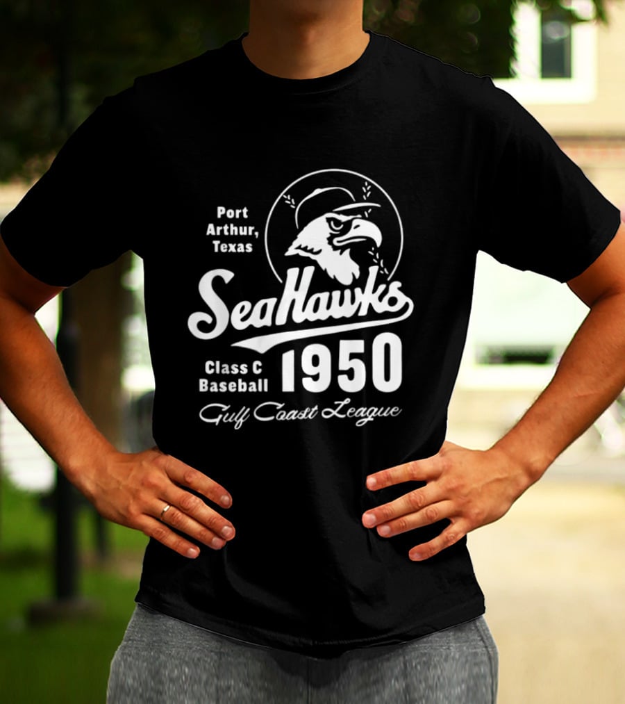 Port Arthur Texas Seahawks Class C Baseball 1950 Gulf Coast League T-Shirt