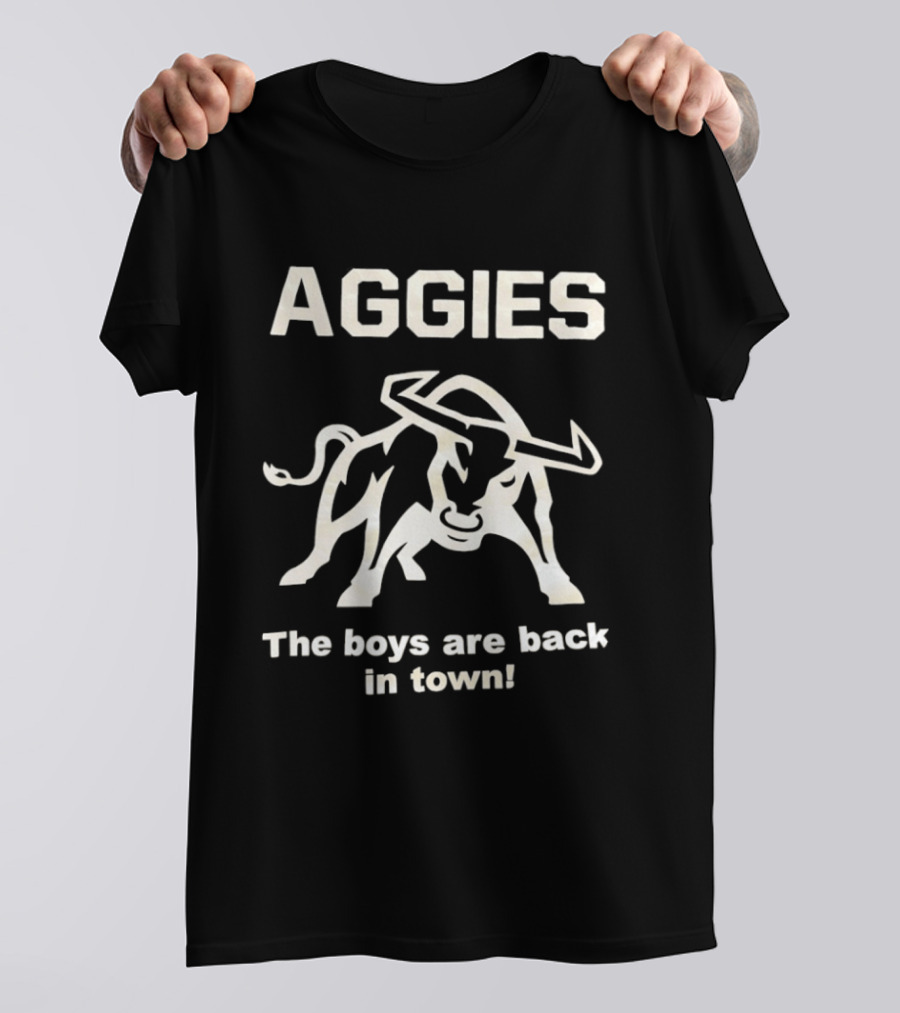 Utah State Aggies The Boys Are Back In Town Bull T-Shirt