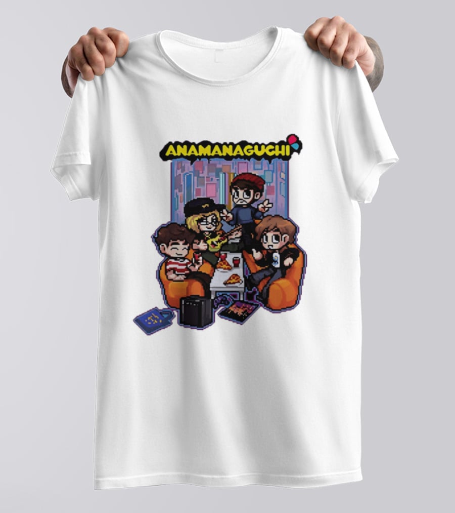 Anamanaguchi Scott Pilgrim Vs The World The Game Retro Pixel Art Scene T-Shirt