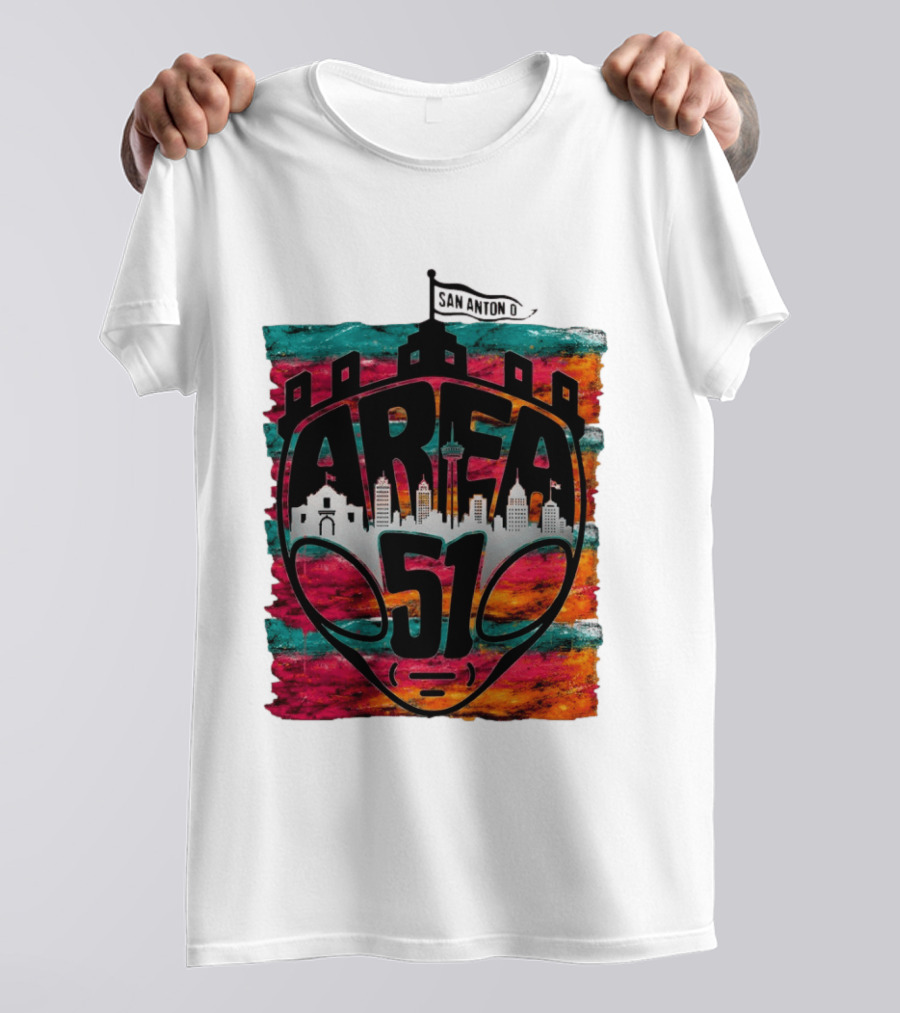 Area 51 San Antonio Spurs NBA Fiesta Skyline 2026 Victor Wembanyama T-Shirt
