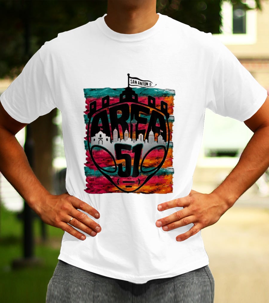 Area 51 San Antonio Spurs NBA Fiesta Skyline 2026 Victor Wembanyama T-Shirt