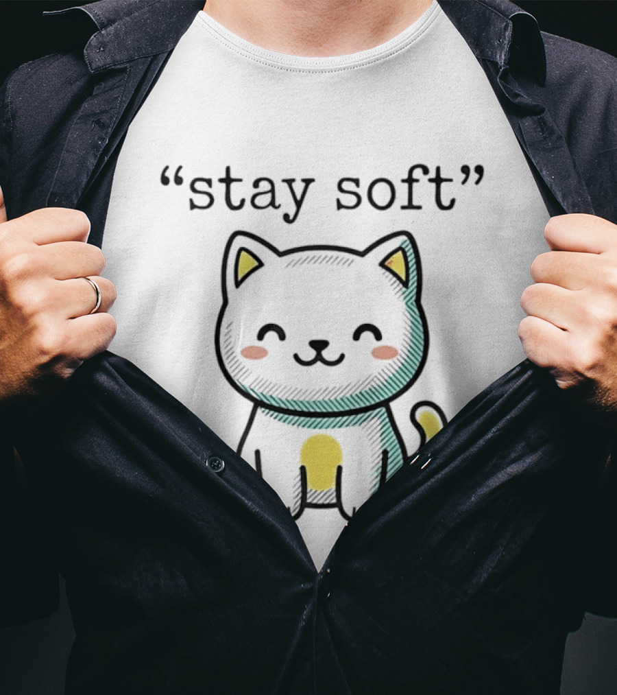 Stay Soft Cute Cat T-Shirt