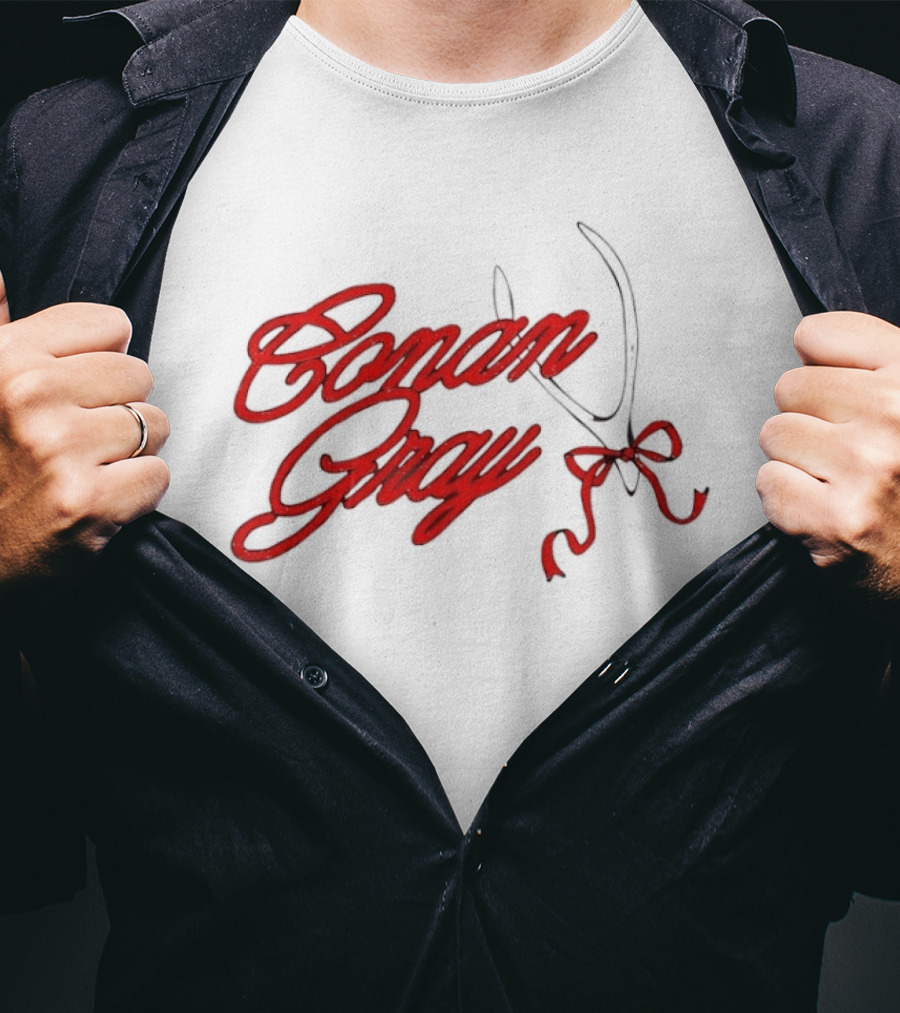 Conan Gray Red Script With Bow T-Shirt