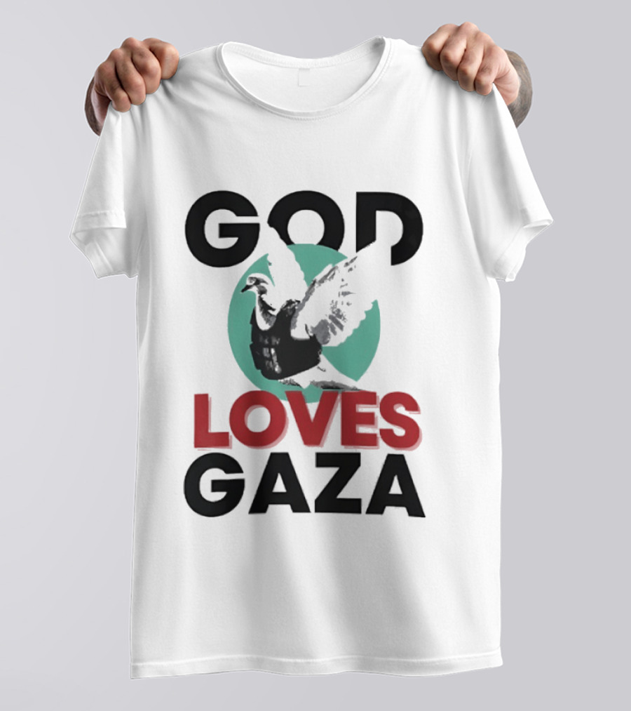 GOD LOVES GAZA Bird T-Shirt