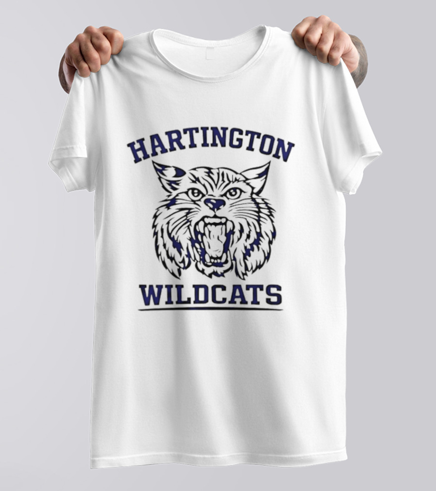 Hartington Wildcats Fierce Wildcat Face Team Spirit T-Shirt