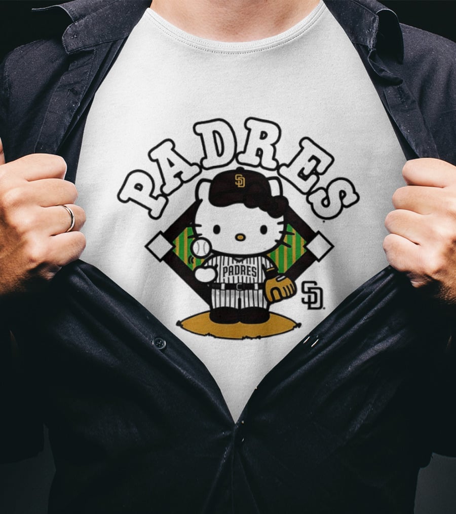 Hello Kitty Padres San Diego Baseball SD 2026 MLB T-Shirt