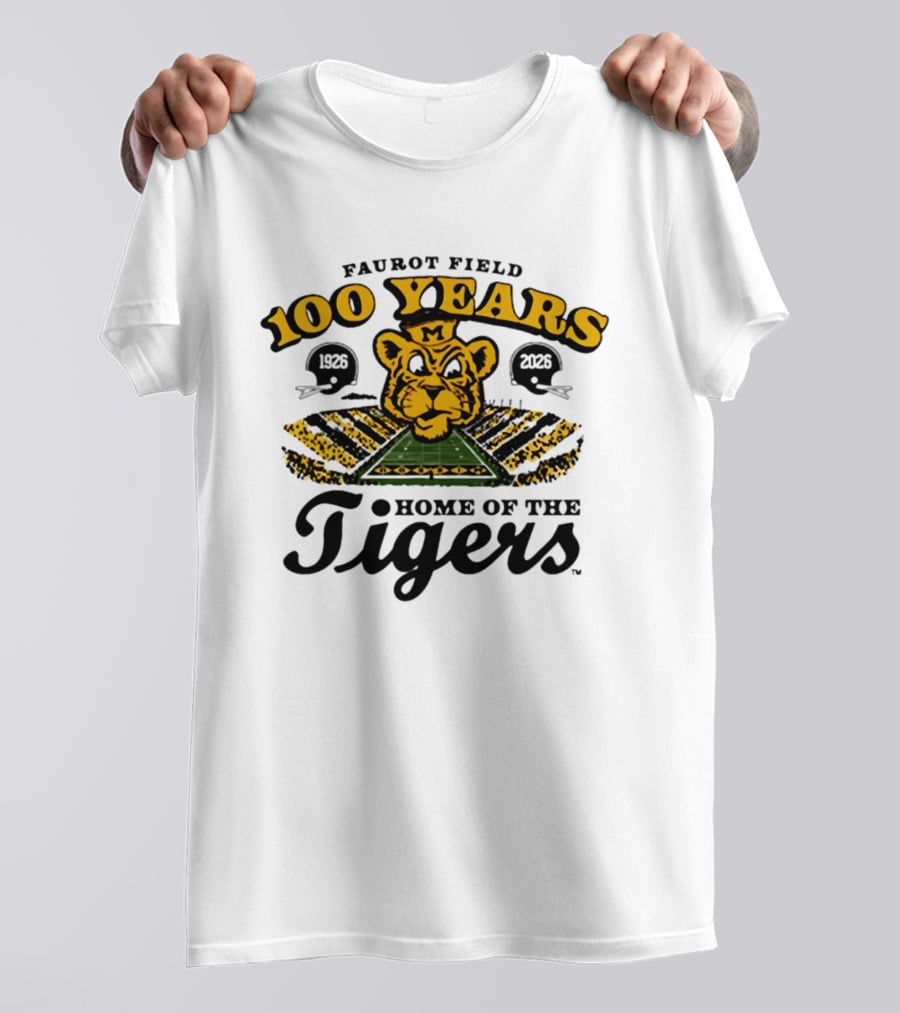 Faurot Field 100 Years Home Of The Tigers 1926 2026 T-Shirt