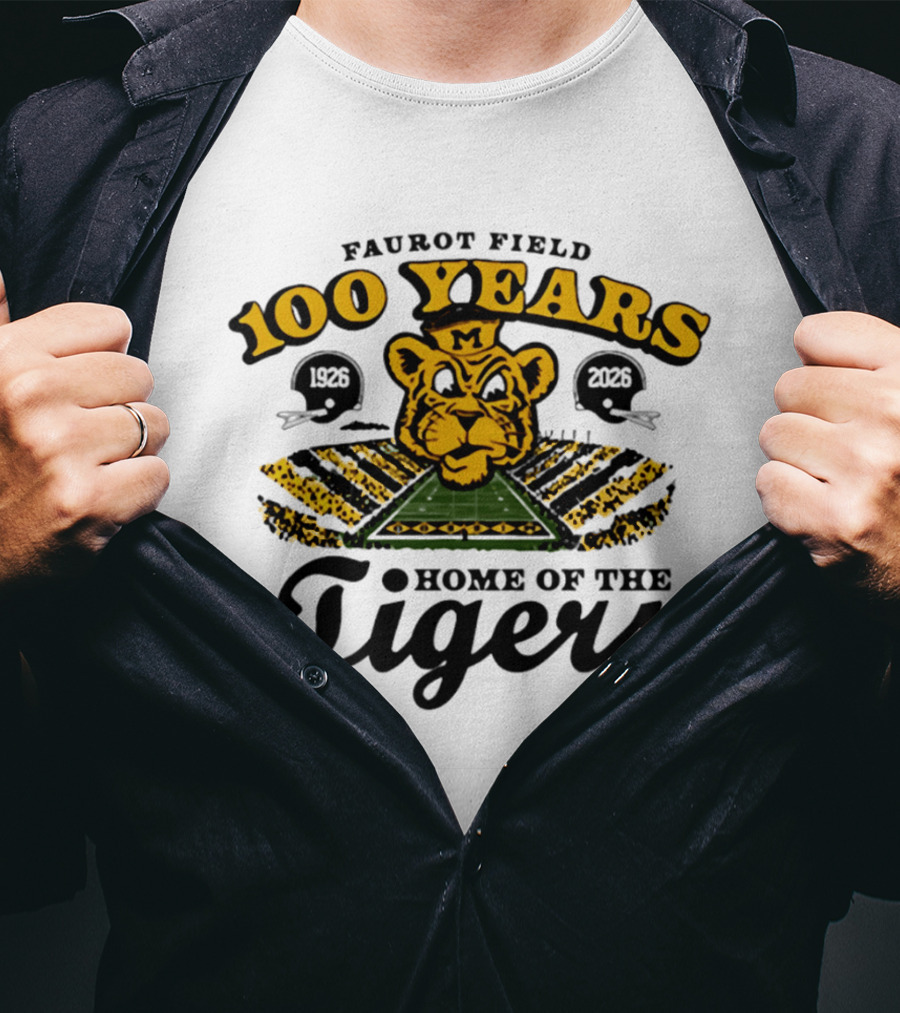 Faurot Field 100 Years Home Of The Tigers 1926 2026 T-Shirt