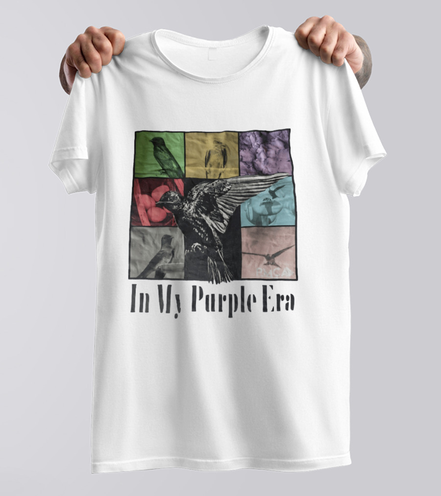 In My Purple Era Swallow Collage T-Shirt