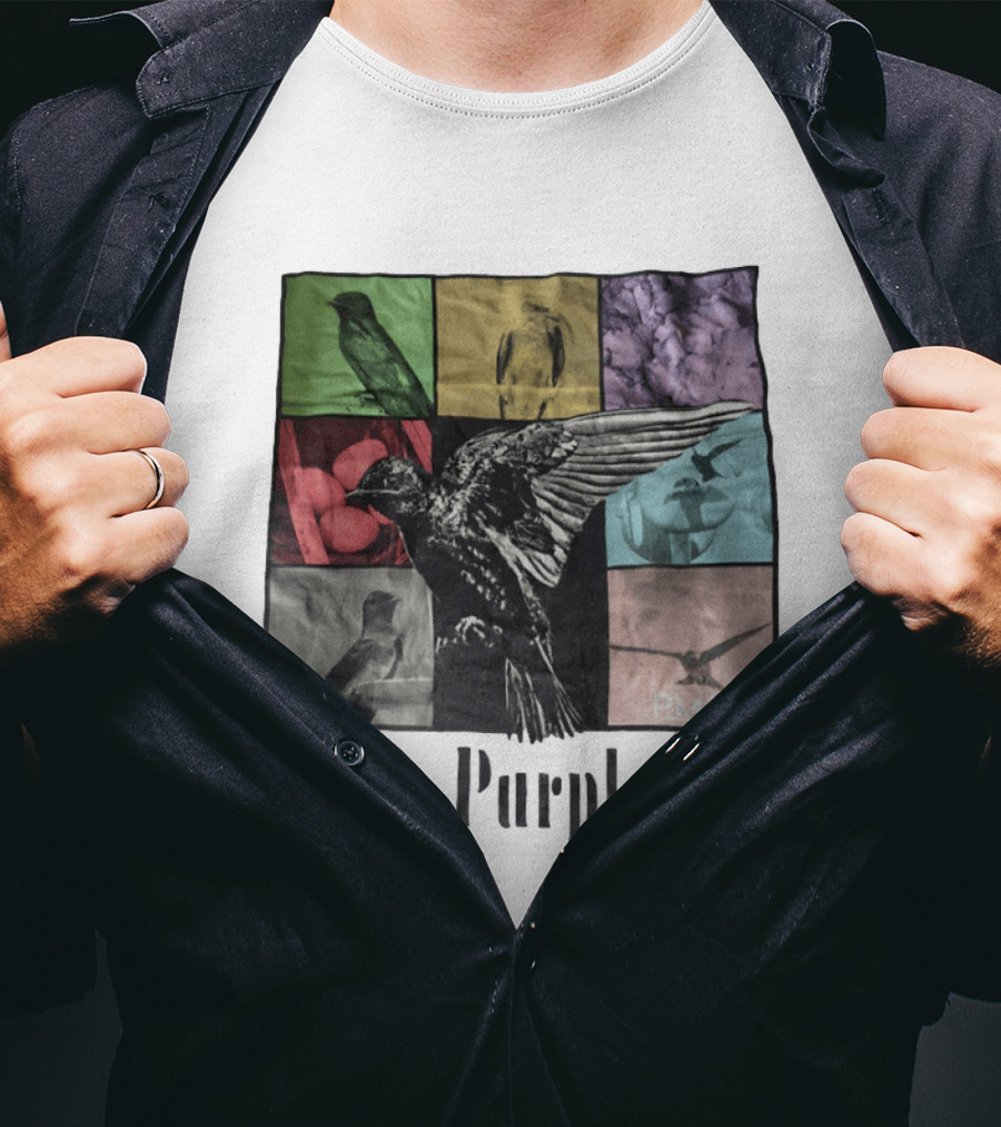 In My Purple Era Swallow Collage T-Shirt