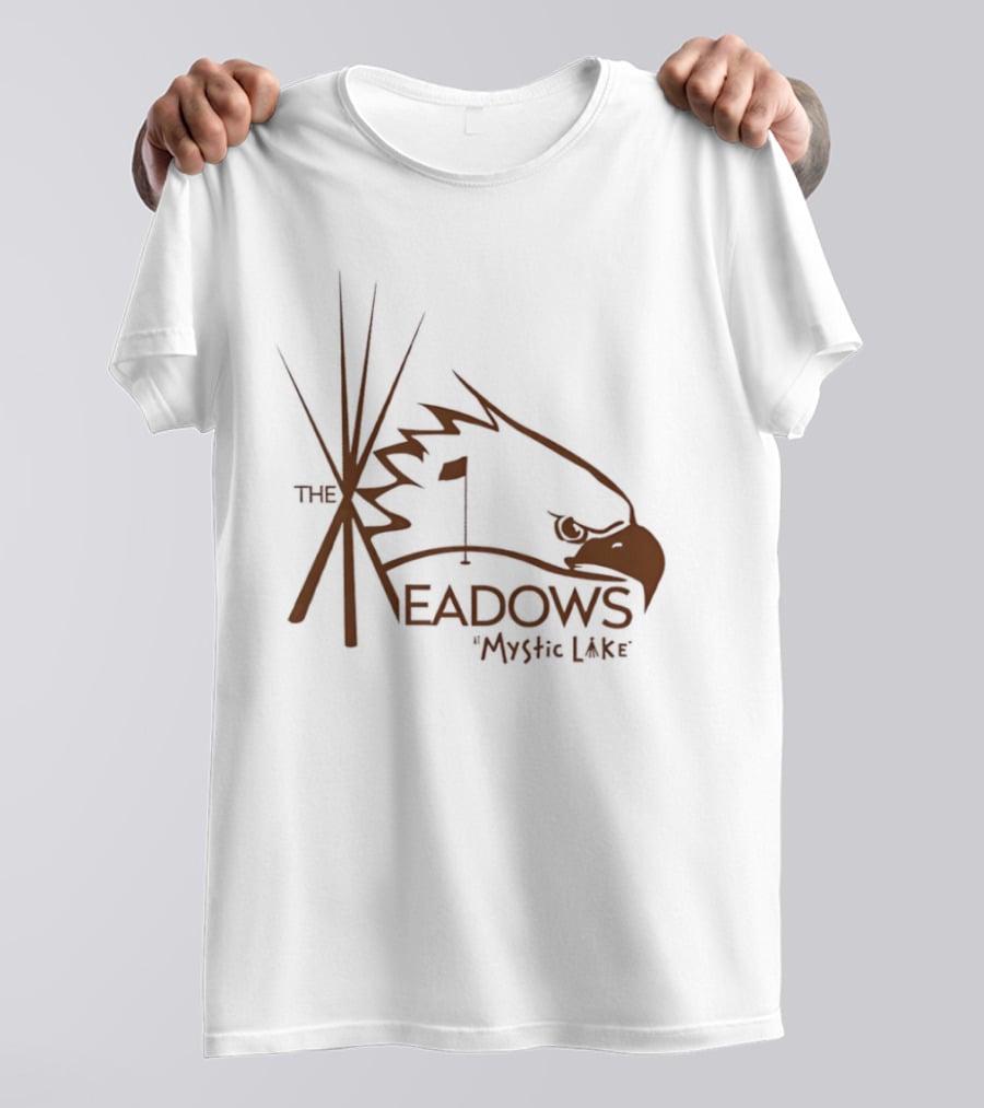 The Meadows Mystic Lake Golf With Eagle And Flag T-Shirt