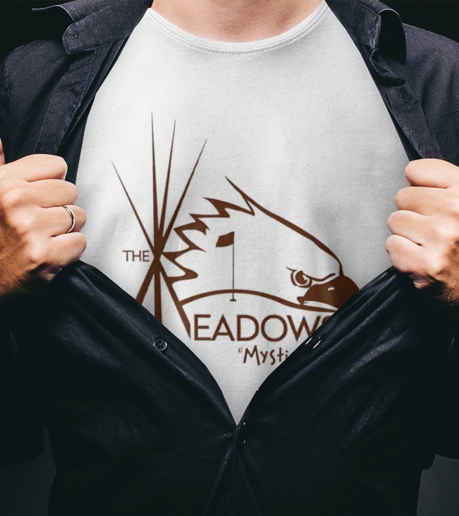 The Meadows Mystic Lake Golf With Eagle And Flag T-Shirt