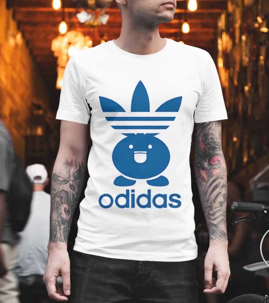 Odidas Pokemon Oddish Mashup Blue T-Shirt