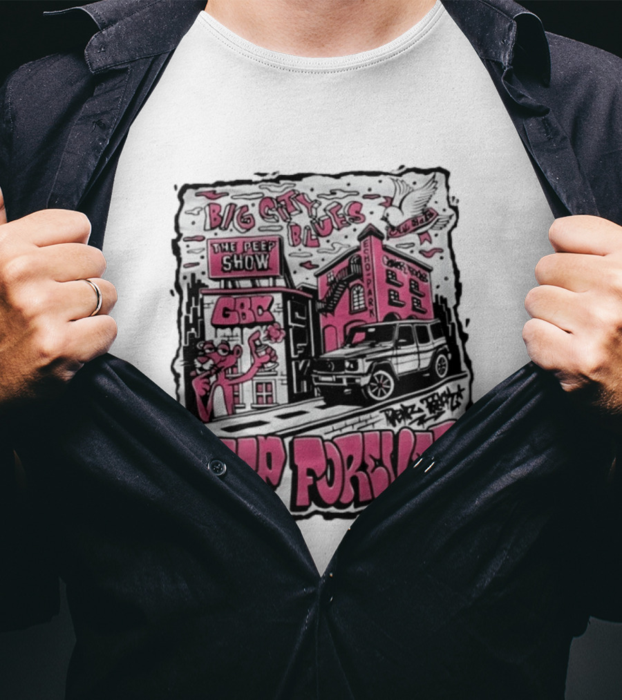 Big City Blues Peep Show Peep Forever Pink Panther GBC Park Avenue T-Shirt
