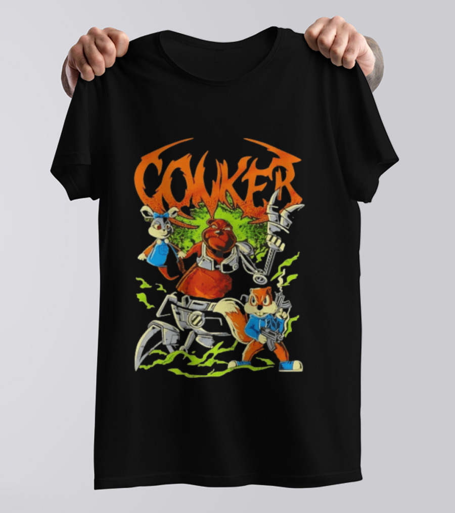 Conker Conquer The Day Robo Rabbit Duo Adventure T-Shirt