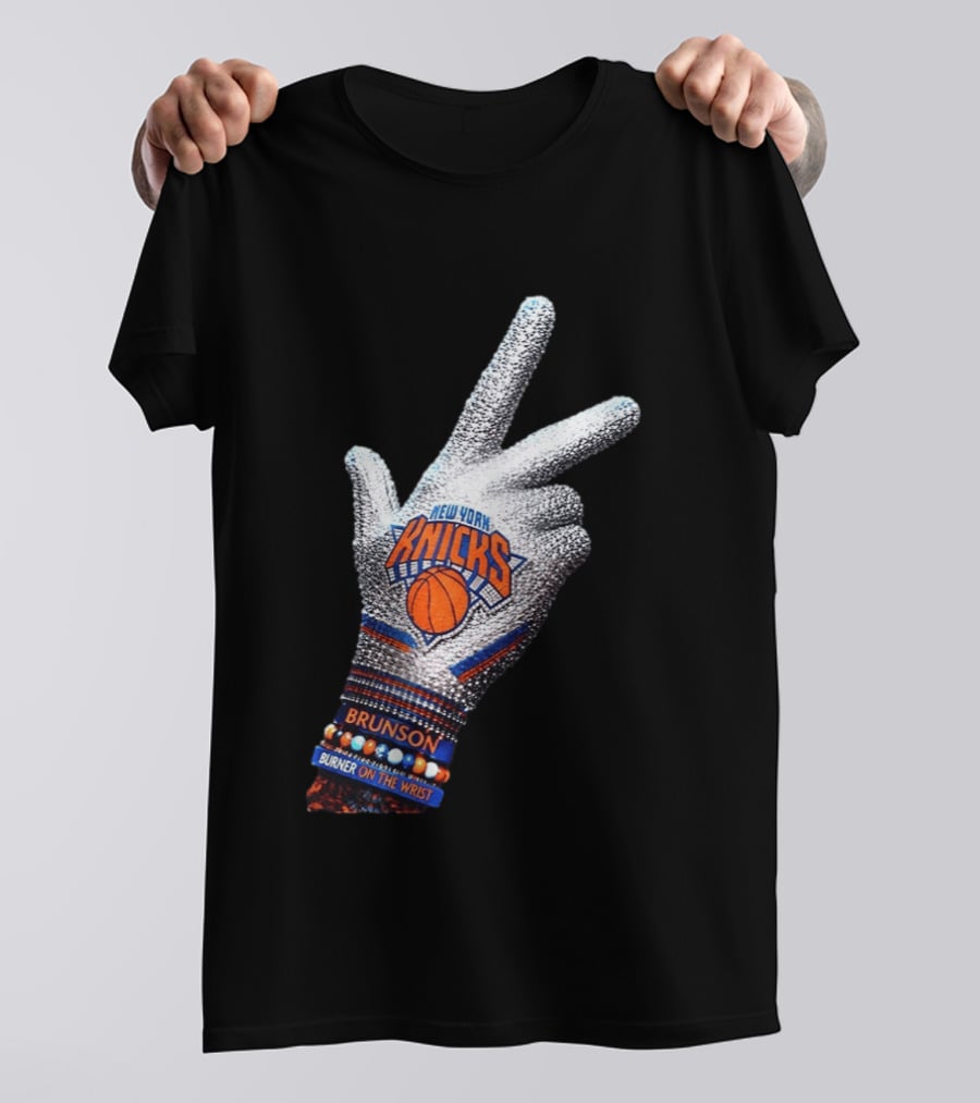 New York Knicks Iceman Jalen Brunson Burner On The Wrist Diamond Chain T-Shirt