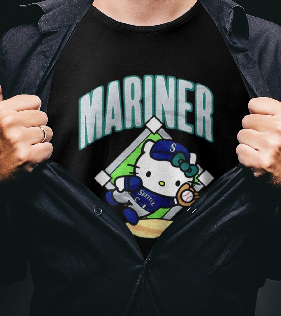 Hello Kitty Seattle Mariners Baseball 2026 MLB Mariner T-Shirt