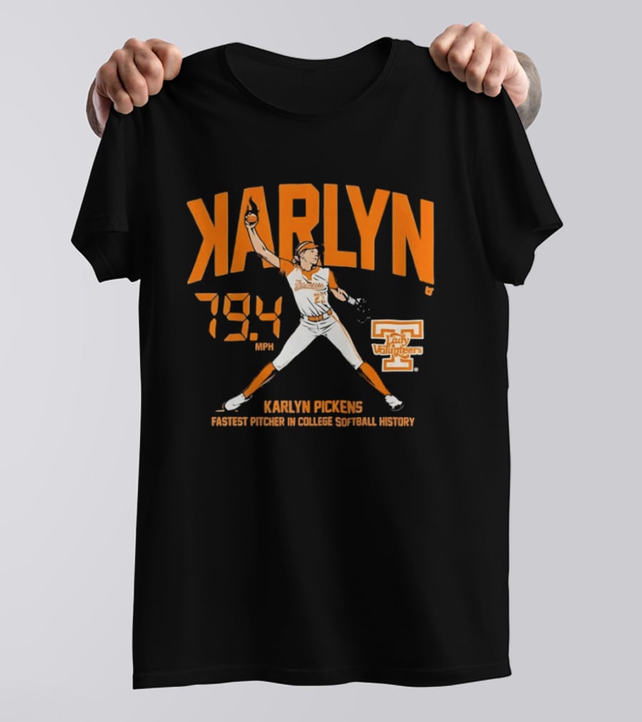 Karlyn Pickens 79.4 MPH Lady Volunteers Fastest Pitcher College Softball History T-Shirt