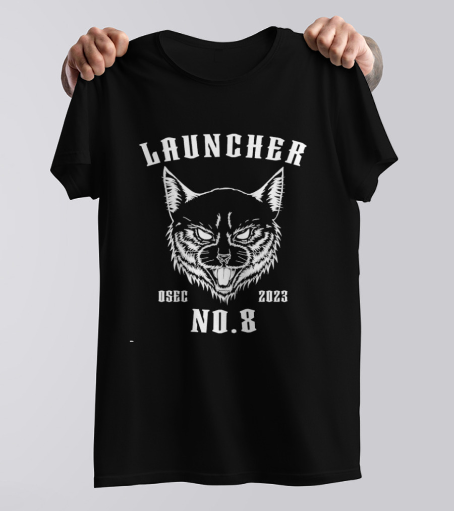 Launcher No 8 Osec 2023 Osaka Fierce Cat T-Shirt