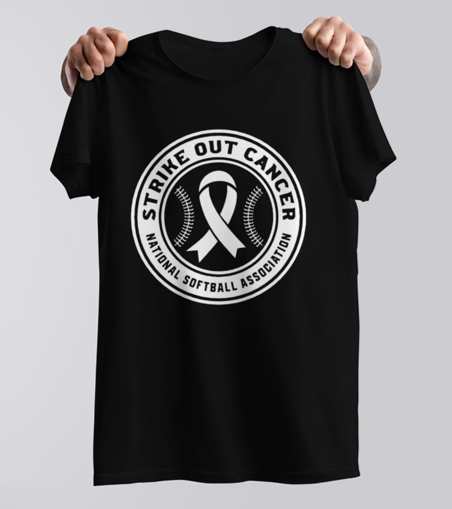 Strike Out Cancer National Softball Association Ribbon T-Shirt