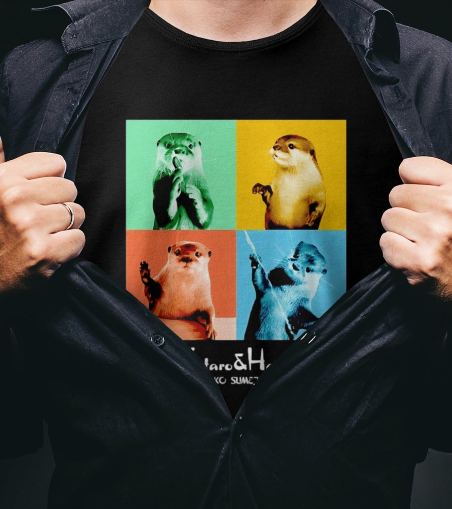 Kotaro And Hana Otters Pop Art Kotsumet T-Shirt