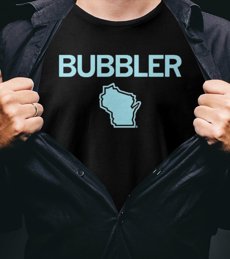 Bubbler Wisconsin Map T-Shirt