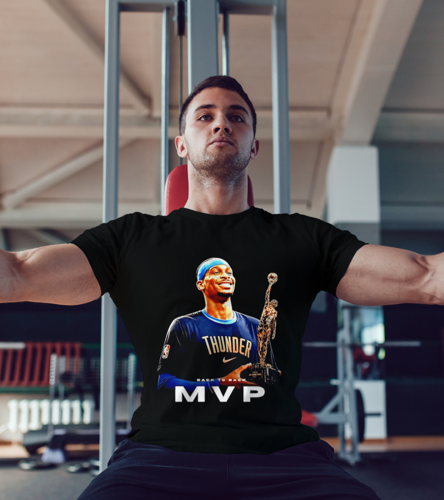 2026 MVP Back 2 Back Shai Gilgeous Alexander OKC Thunder T-Shirt