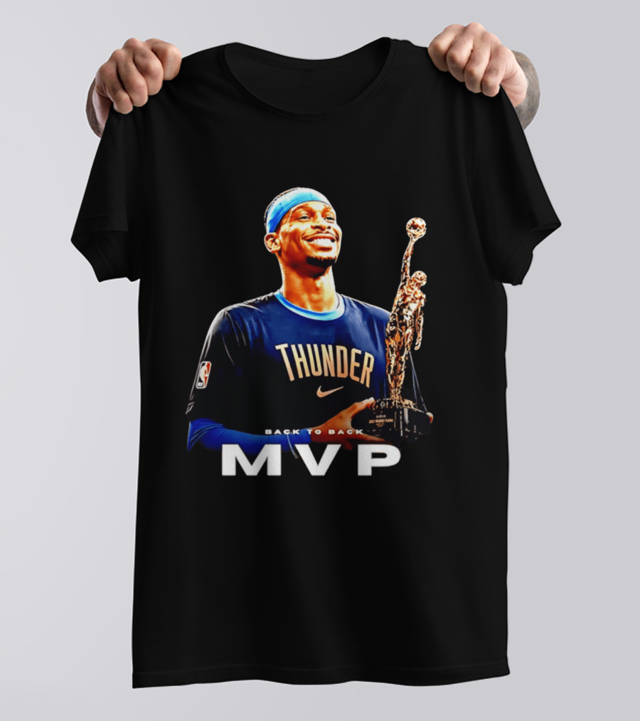 2026 MVP Back 2 Back Shai Gilgeous Alexander OKC Thunder T-Shirt