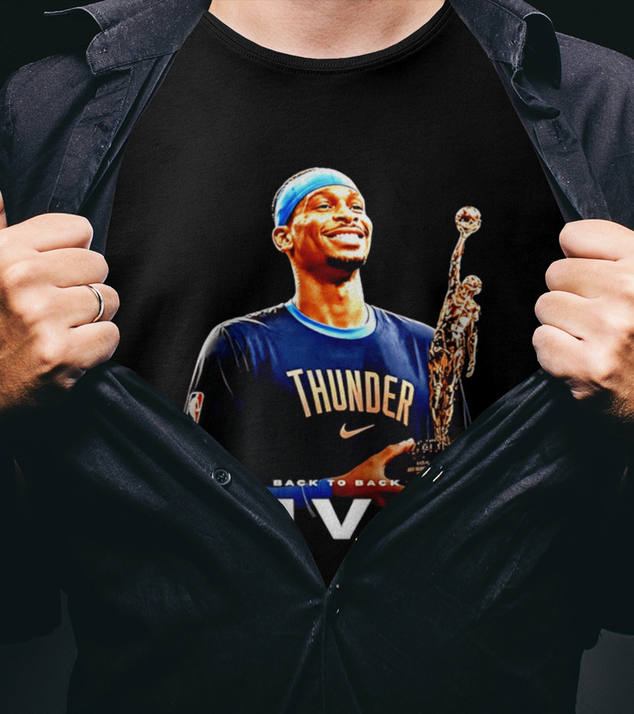 2026 MVP Back 2 Back Shai Gilgeous Alexander OKC Thunder T-Shirt